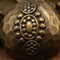 4 Pieces Antique Brass Textured Shank Metal Buttons Size 1 Inch